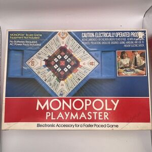 Monopoly Playmaster Electronic Game Parker Bros 1982 Tested Working With Manual!